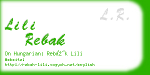 lili rebak business card